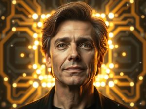 Vedetă, tehnologie, inovație, stele, chipuri, lumini, circuit