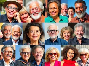 Portrete vibrante ale vedetelor în ipostaze diverse.