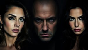 Vedete românești cu expresii șocante și lumini dramatice.